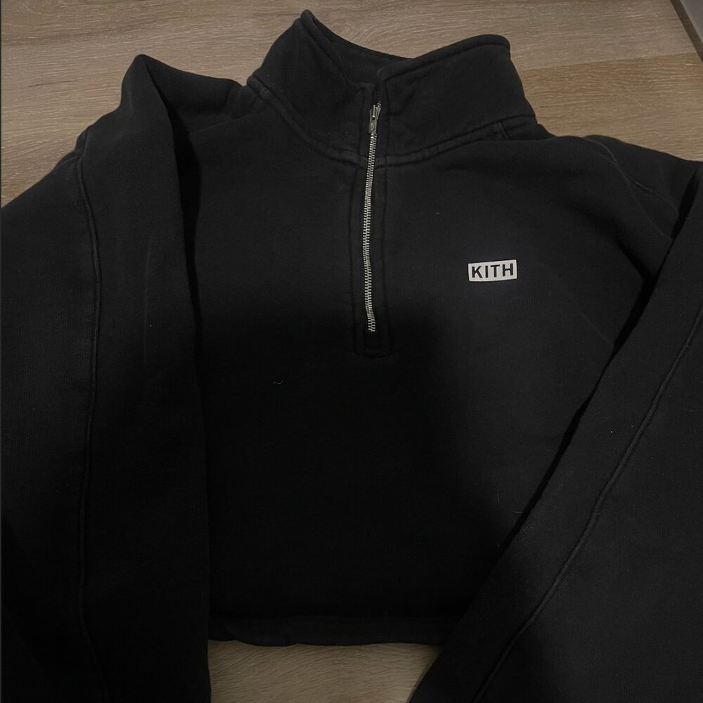 KITH Cropped Zip Up Crew Neck